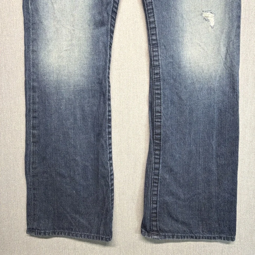 Vintage True Religion Jeans Mens 33 (Fits‎ 34x32) Blue Flap Pockets Boot Cut